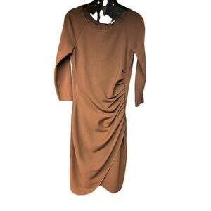 ARMANI Collezioni Brown Draped Ruched